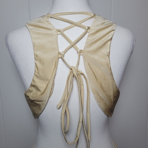 NWT 12th Tribe Era Sequin Maxi Dress Cut Out Lace Up Low Back Evening Prom LG - Picture 11 of 16